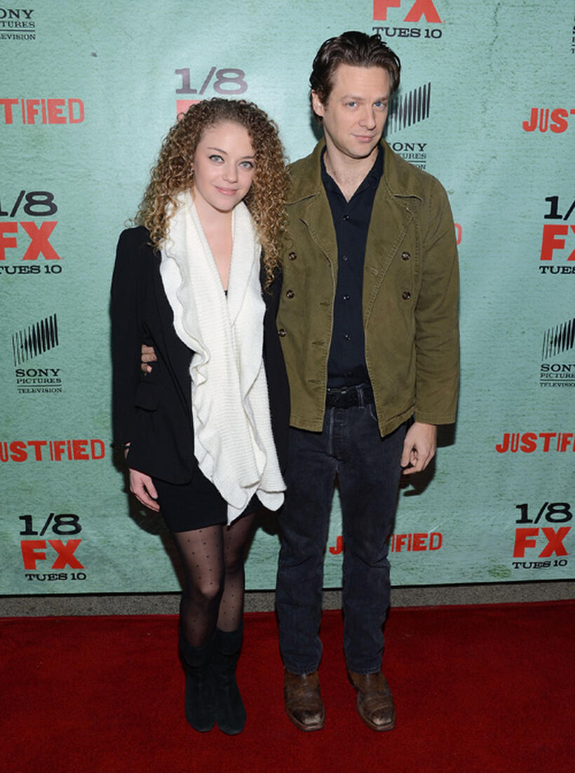 Shelby Malone and Jacob Pitts at the Season 4 California premiere of "Justified."