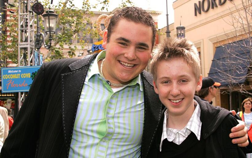 Eric Phillips and Dean Collins at the after party of the premiere of "Hoot."