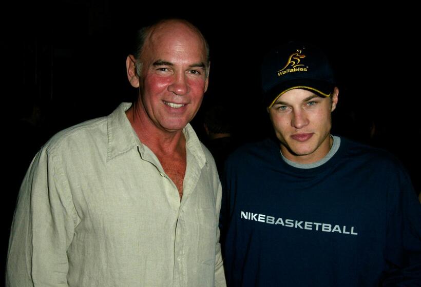 Mitch Pileggi and Travis Fimmel at the WB Television Network Upfront All-Star Party.