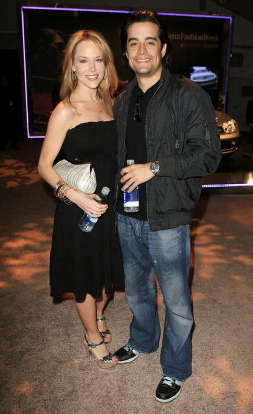 Julie Benz and Rich Orosco at the Mercedes-Benz Fashion Week.