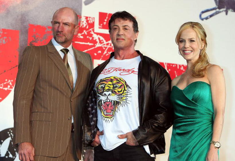 Graham McTavish, Julie Benz and Sylvester Stallone at the premiere of "Rambo."