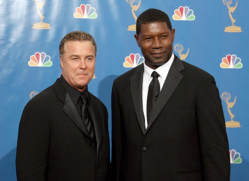 William L. Petersen and Dennis Haysbert at the 58th Annual Primetime Emmy Awards.