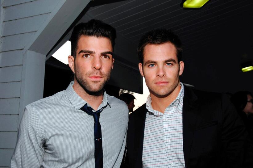 Zachary Quinto and Chris Pine at the 19th Annual Hollywood Charity Horse Show.