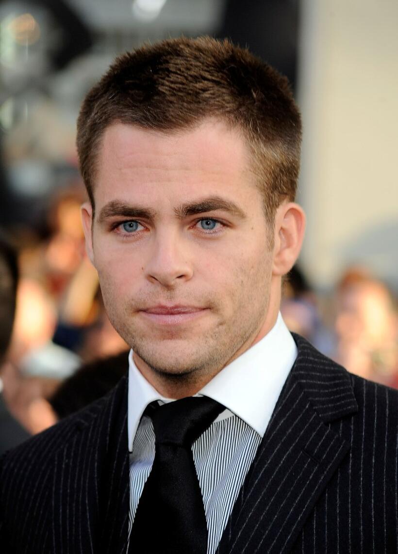 Chris Pine at the premiere of "Star Trek."