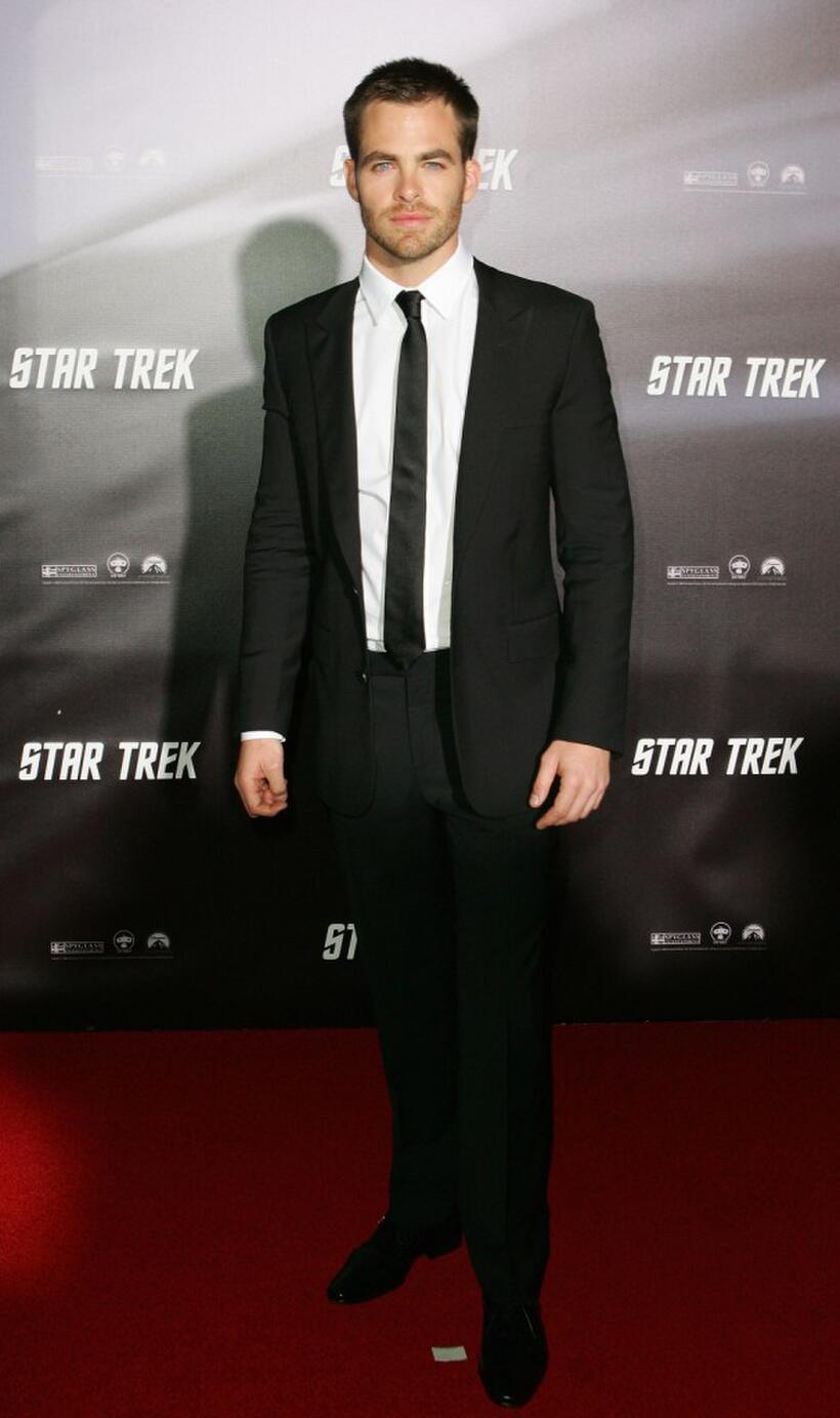 Chris Pine at the world premiere of "Star Trek."