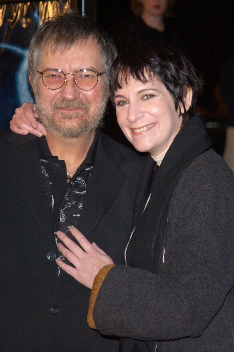 Tobe Hooper and Amanda Plummer at the premiere of "Dragonfly."
