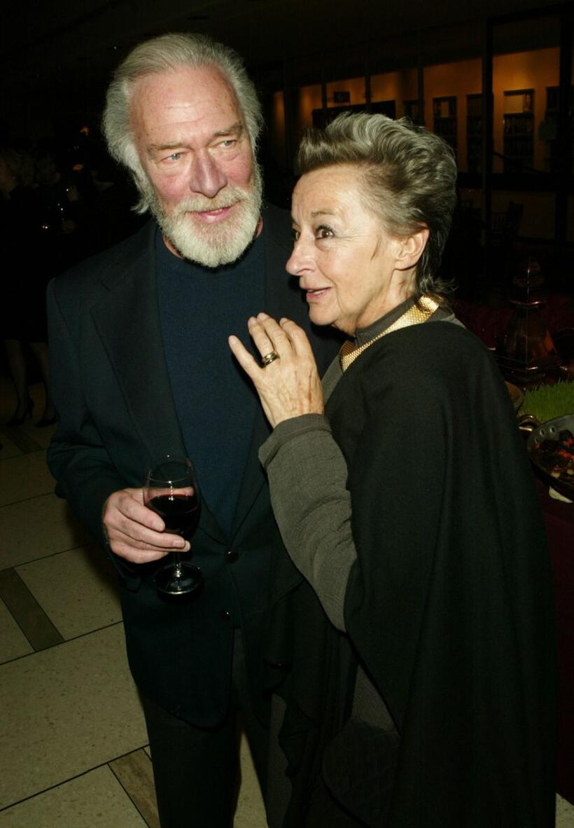 Christopher Plummer and Zoe Caldwell at the after party of "King Lear".