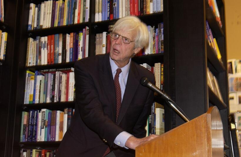 George Plimpton at the 50th anniversary "The Paris Review Book".