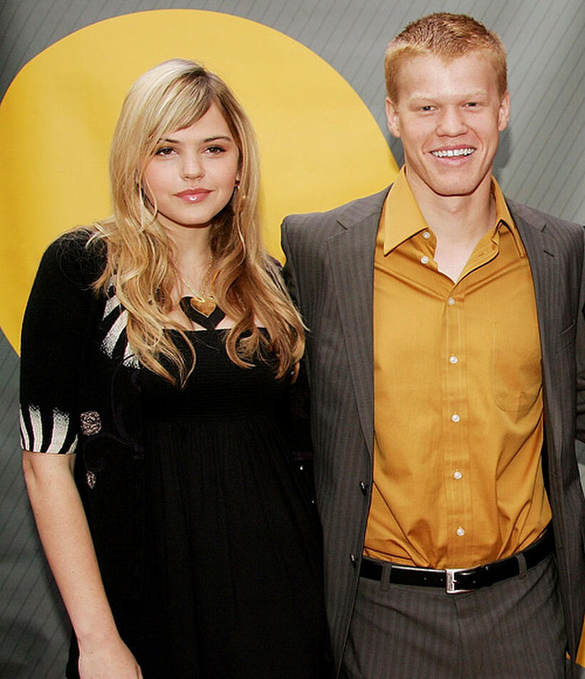 Aimee Teegarden and Jesse Plemons at the NBC Upfronts in New York.