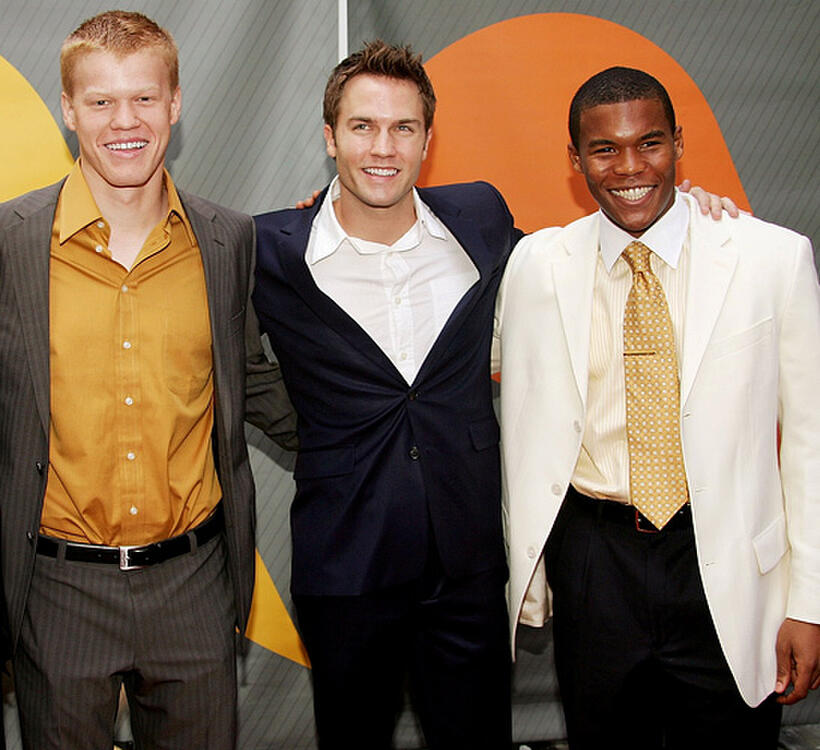 Jesse Plemons, Scott Porter and Gaius Charles at the NBC Upfronts in New York.