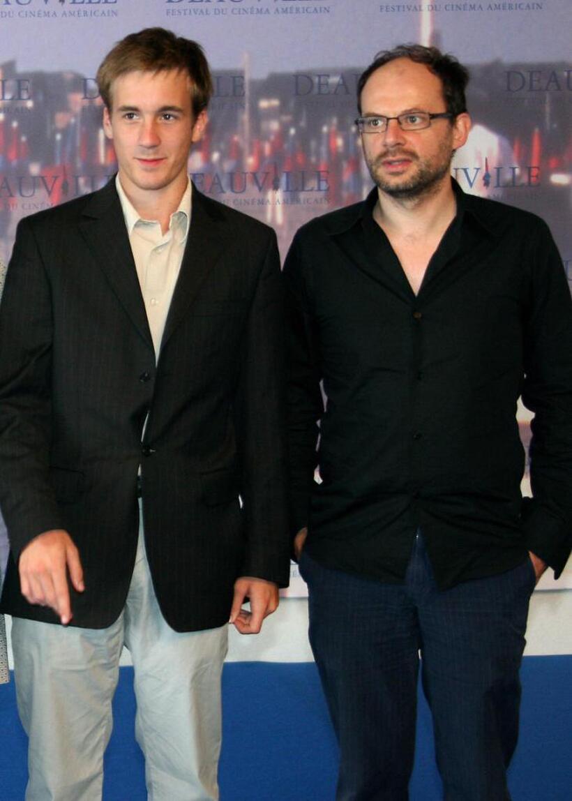 Gregoire Leprince-Ringuet and Denis Podalydes at the photocall of "La Vie d'Artiste."