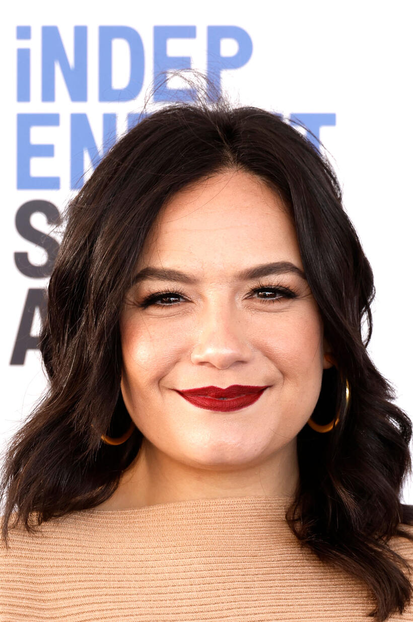 Sarah Podemski at the 2022 Film Independent Spirit Awards in Santa Monica, California.