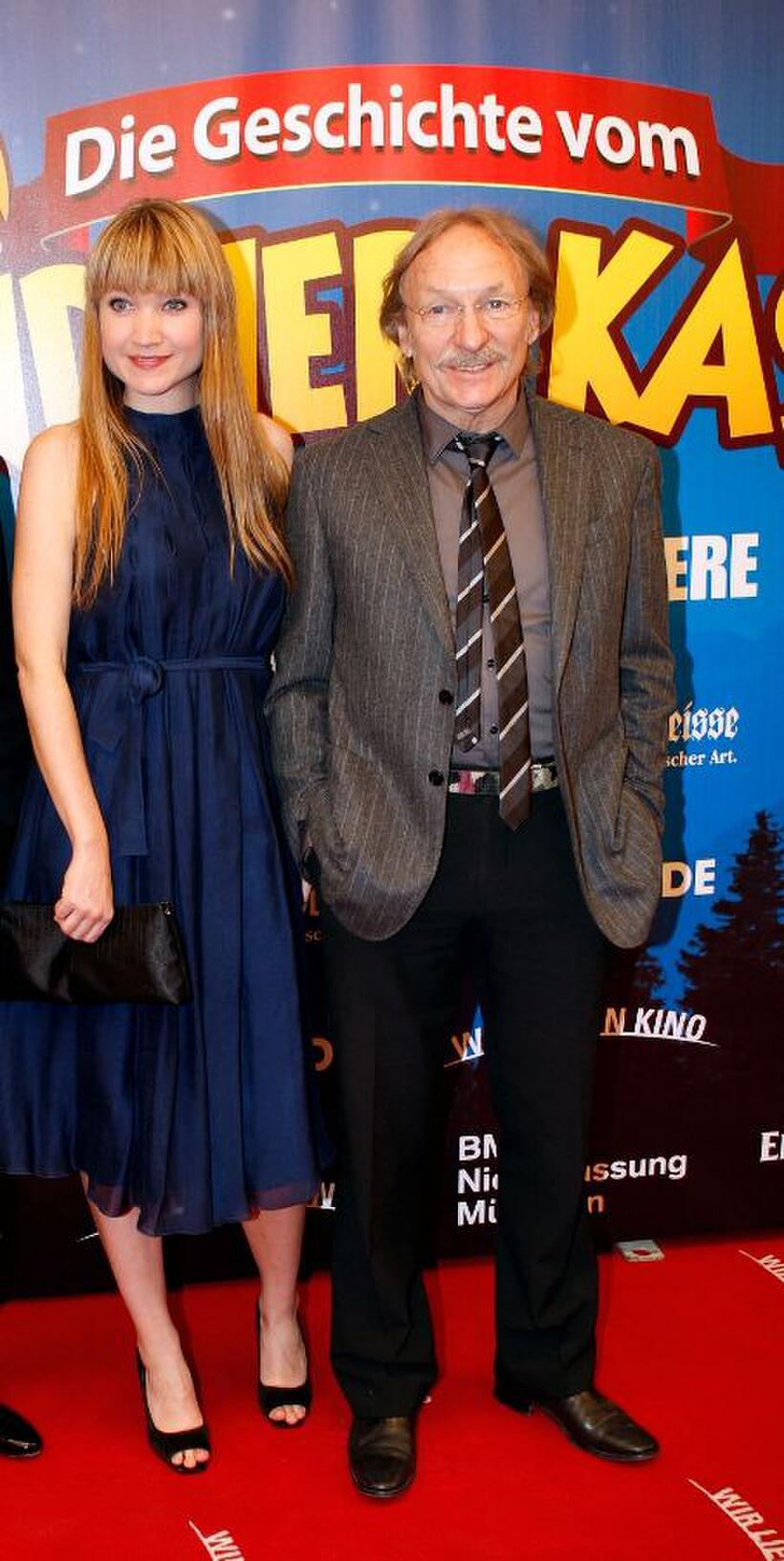 Lisa Maria Potthoff and Franz Xaver Kroetz at the German premiere of "Brandner Kaspar."