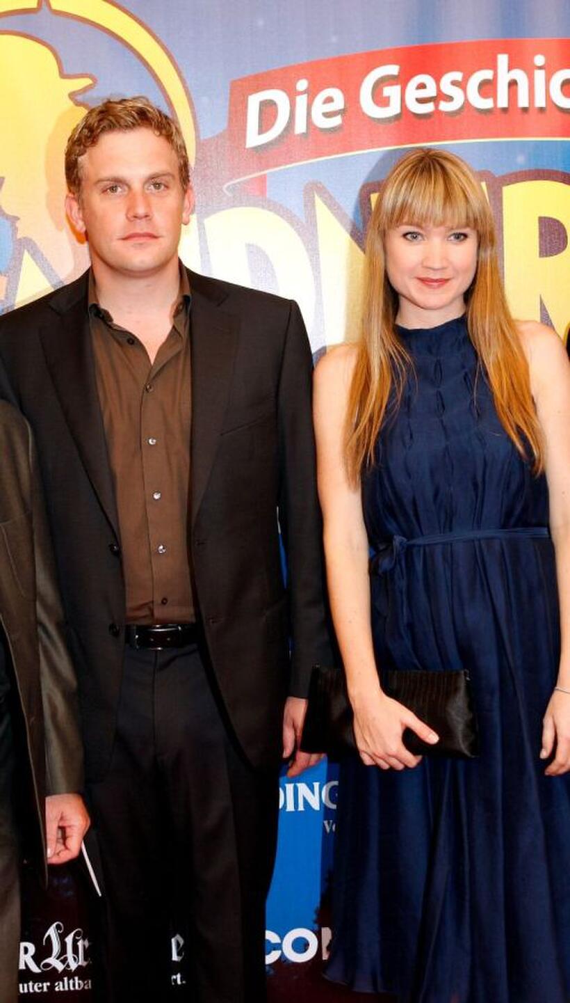 Sebastian Bezzel and Lisa Maria Potthoff at the German premiere of "Brandner Kaspar."