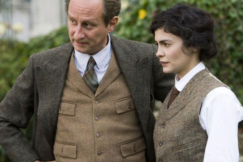 Benoit Poelvoorde as Etienne Balsan and Audrey Tautou as Coco Chanel in "Coco avant Chanel."