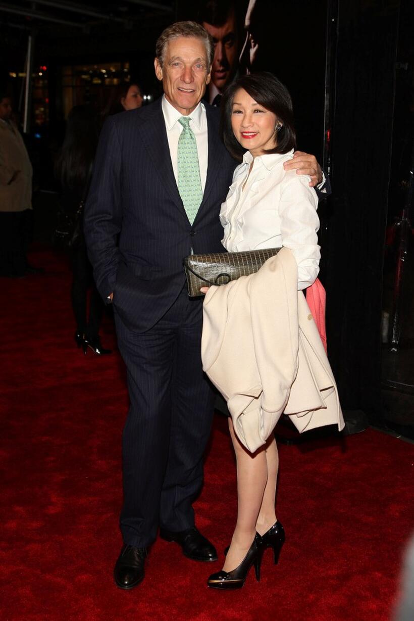 Maury Povich and Connie Chung at the premiere of "Frost/Nixon."