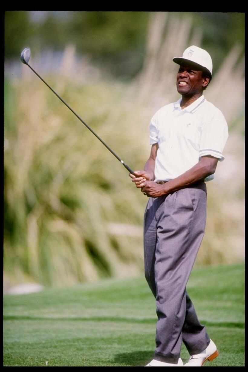 Sidney Poitier at the Frank Sinatra Celebrity Open.