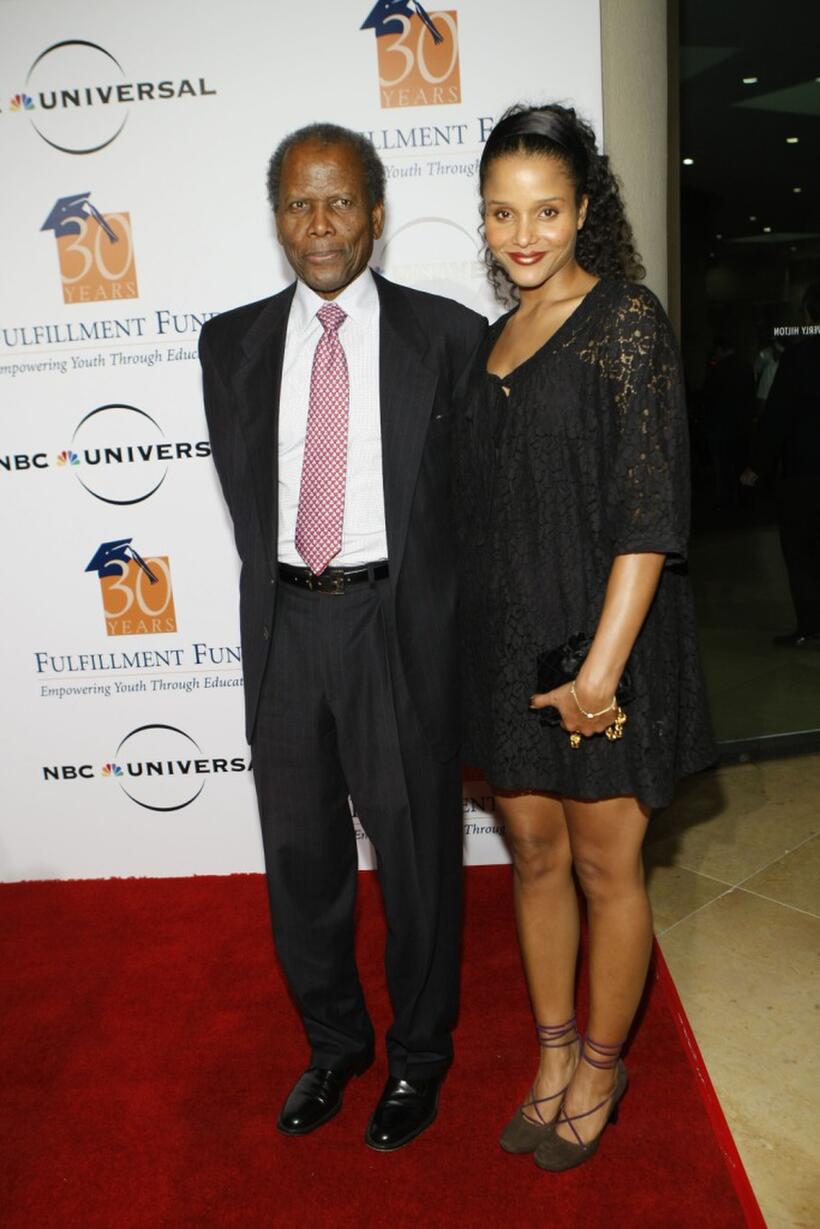 Sidney Poitier and Sydney Poitier at the Fulfillment Fund's Annual Stars Gala.