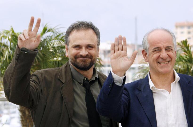 Massimo Popolizio and Toni Servillo at the photocall of "Il Divo" during the 61st International Cannes Film Festival.