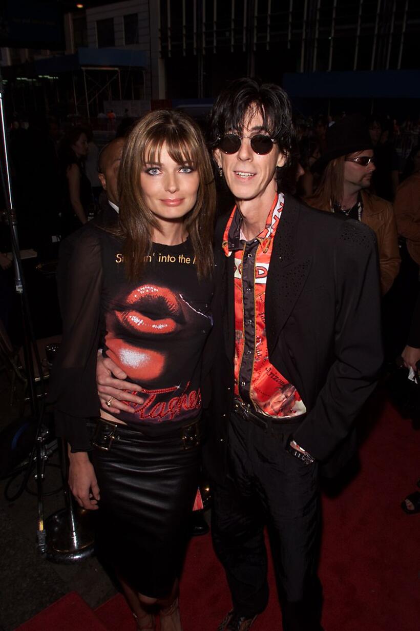 Paulina Porizkova and Ric Ocasek at the MTV 20th Anniversary party.