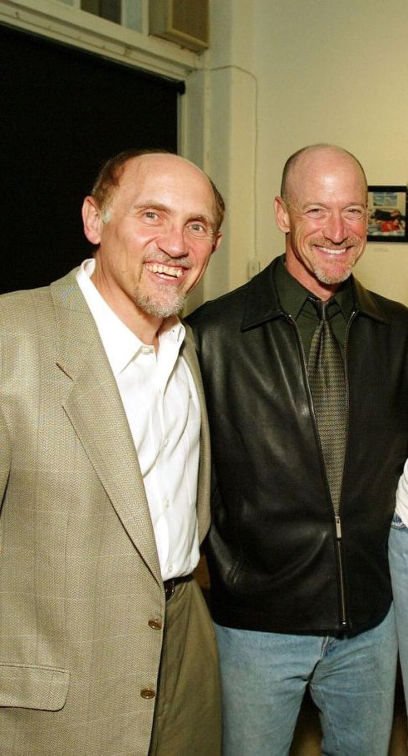 Armin Shimmerman and Joel Polis at the world premiere of "Surviving David."