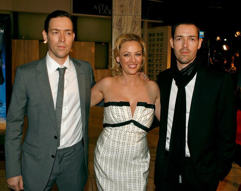 Mark Polish, Virginia Madsen and Michael Polish at the premiere of "The Astronaut Farmer."