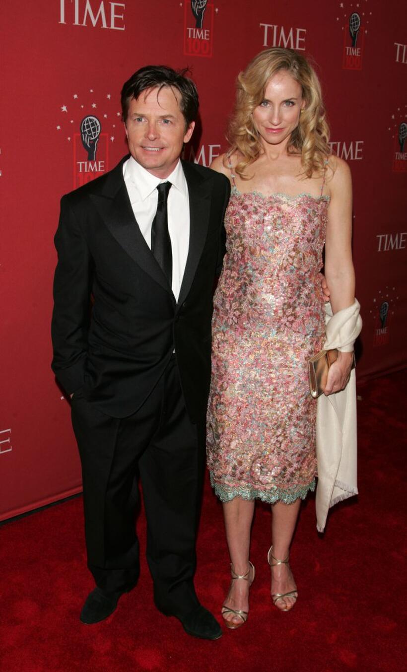 Michael J. Fox and wife Tracy Pollan at the Time Magazine's celebration of the 100 most influential people.