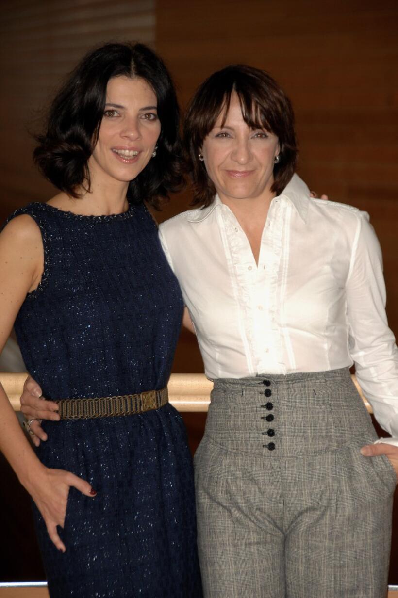 Maribel Verdu and Blanca Portillo at the photocall of "Siete Mesas (De Billar Frances)" during the 55th San Sebastian International Film Festival.