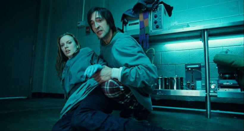 Sarah Polley as Elsa Kast and Adrien Brody as Clive Nicoli in "Splice."