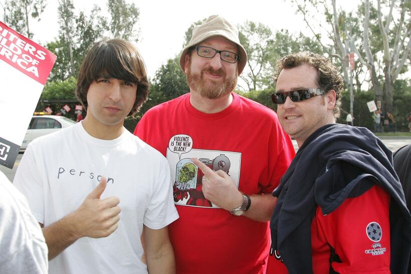 Demetri Martin, Brian Posehn and Guest at the Writers Guild of America (WGA).