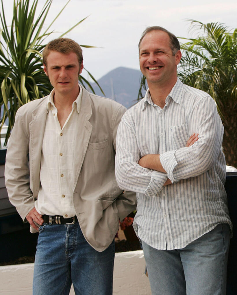 Alexandru Potoceanu and Vlad Ivanov at the photocall of "4 Months, 3 Weeks and 2 Days" during the 60th International Cannes Film Festival.