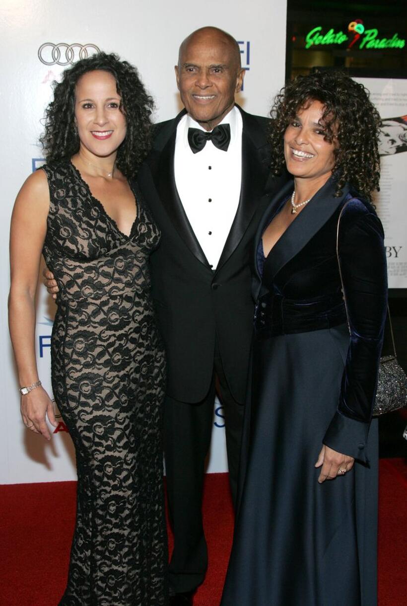 Harry Belafonte and wife Julie Robinson at the AFI FEST opening night gala of "Bobby".