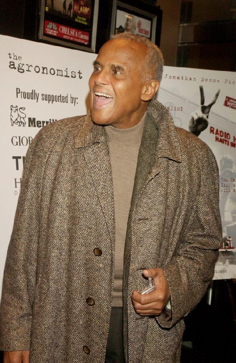 Harry Belafonte at the New York benefit premiere of "The Agronomist".