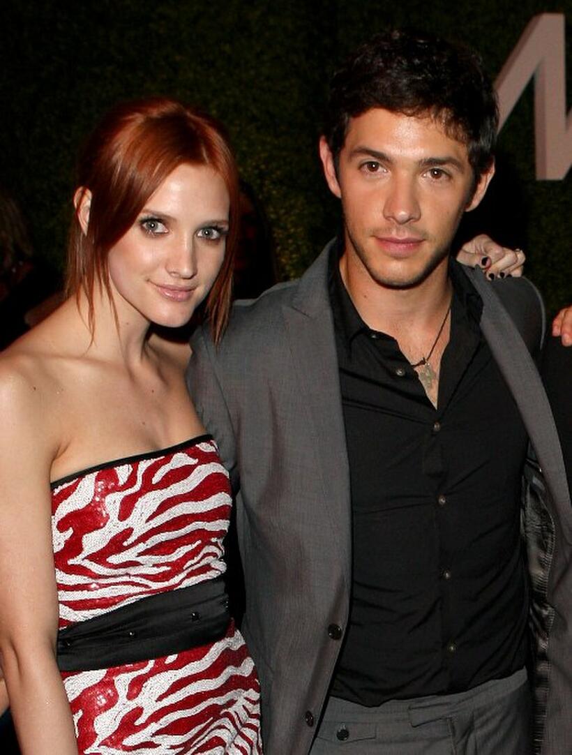 Ashlee Simpson-Wentz and Michael Rady at the premiere party of "Melrose Place."