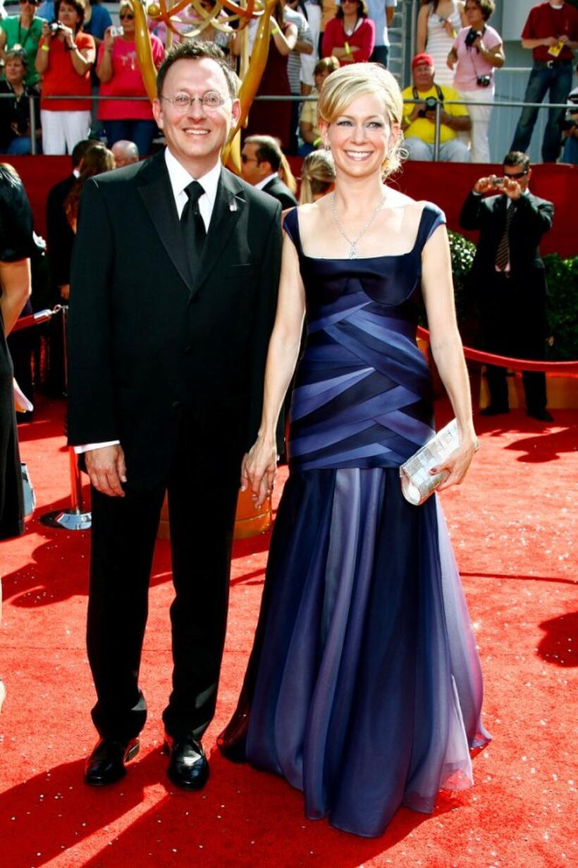 Michael Emerson and Carrie Preston at the 60th Primetime Emmy Awards.