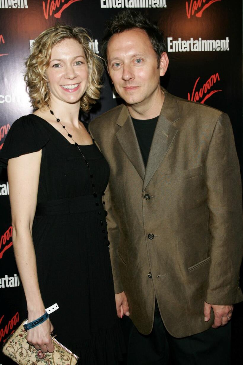 Carrie Preston and Michael Emerson at the Upfront Party.