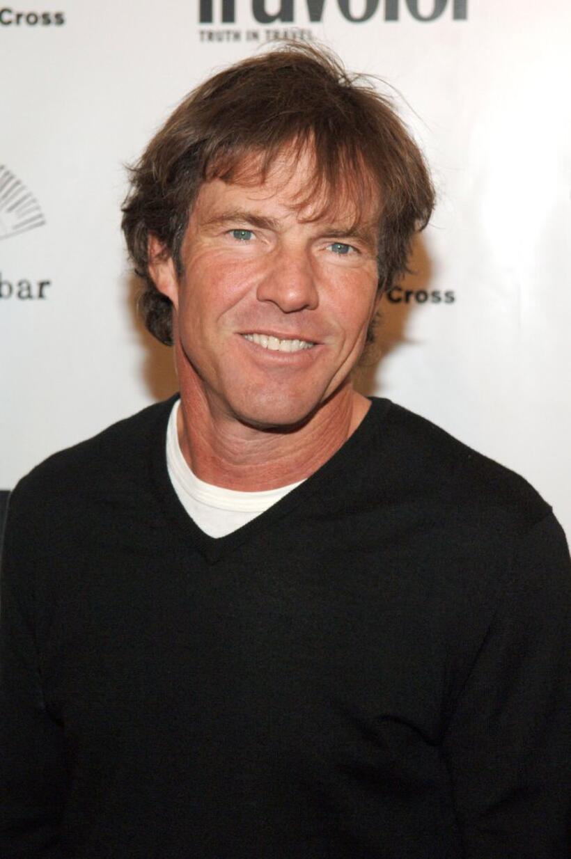 Dennis Quaid arrives at the Conde Nast Traveler hot list party.
