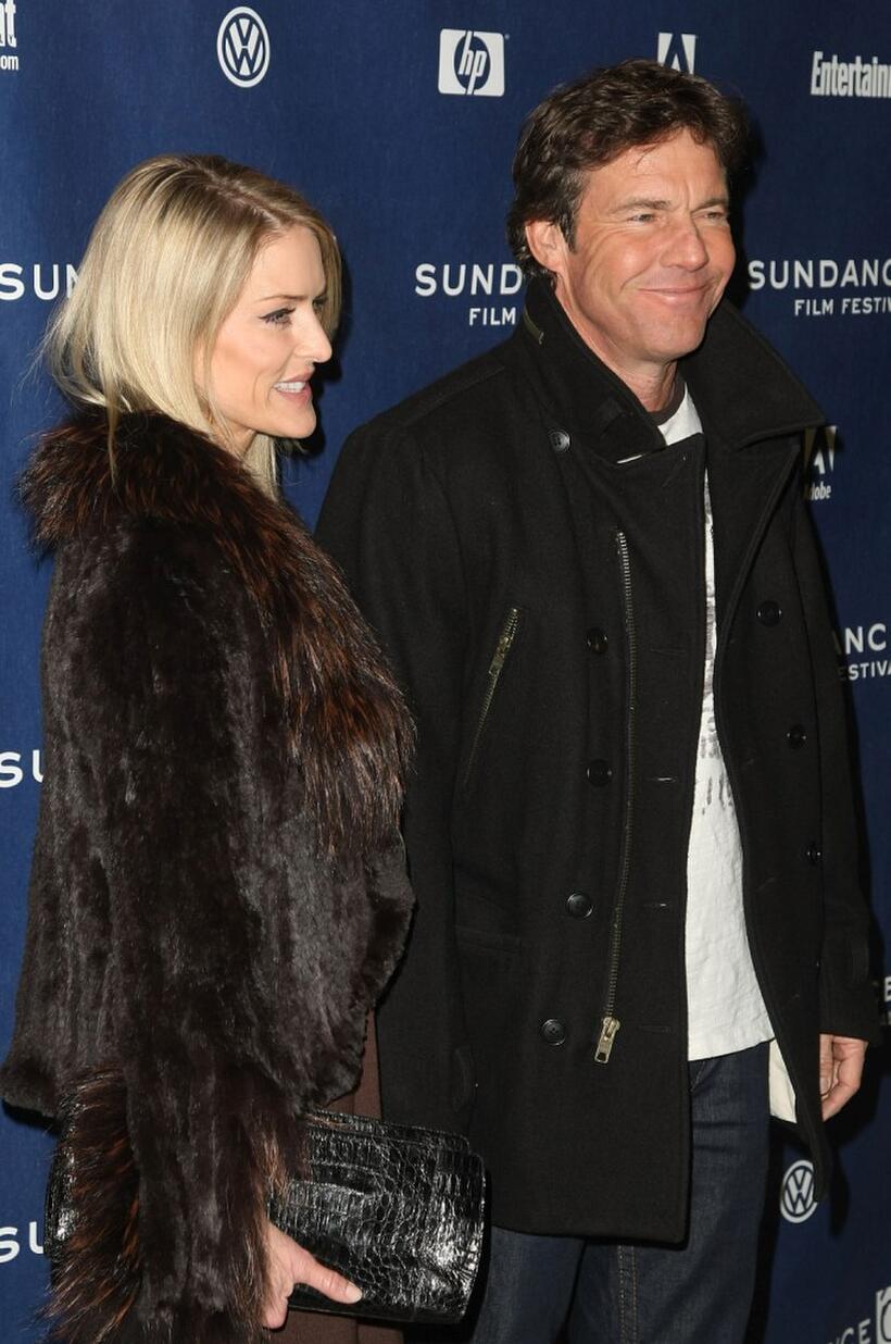 Dennis Quaid and Kimberly Buffington at the premiere of "Smart People".
