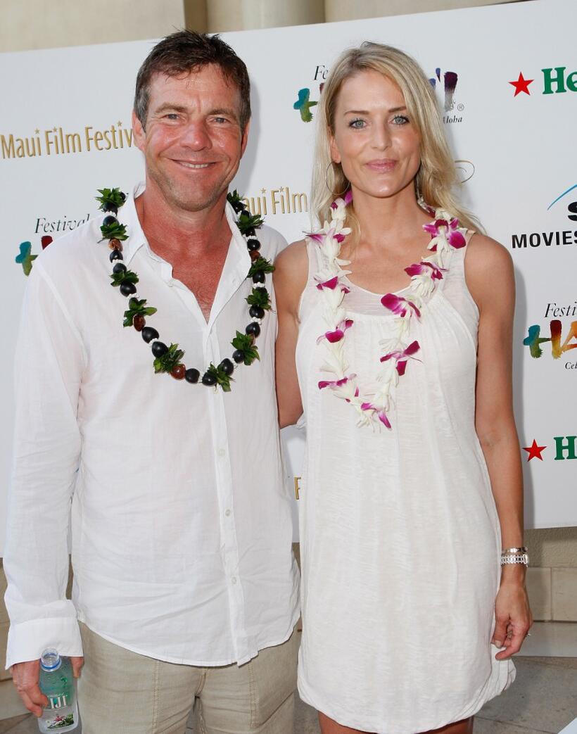 Dennis Quaid and his wife Kimberly Quaid at the 2008 Maui Film Festival.