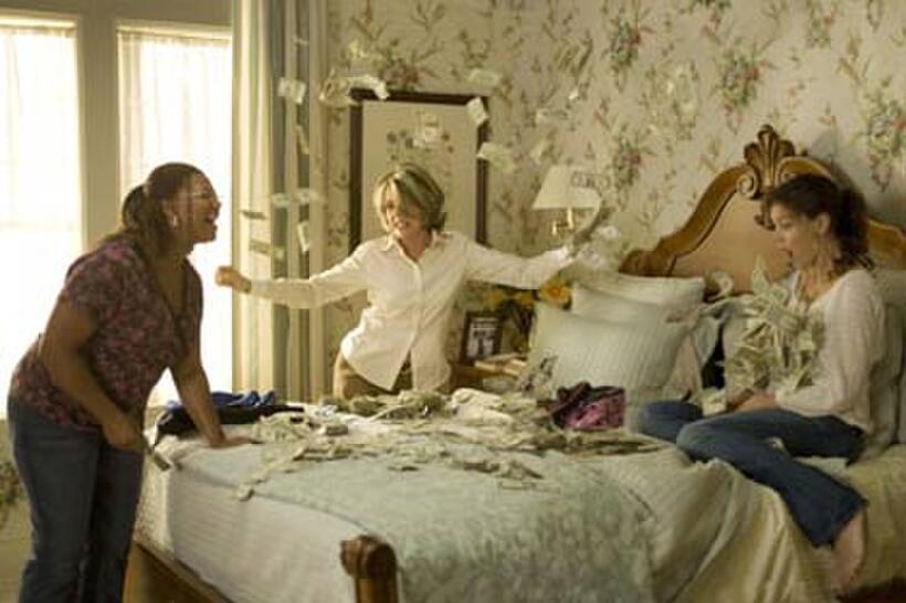 Queen Latifah, Diane Keaton and Katie Holmes in "Mad Money." 