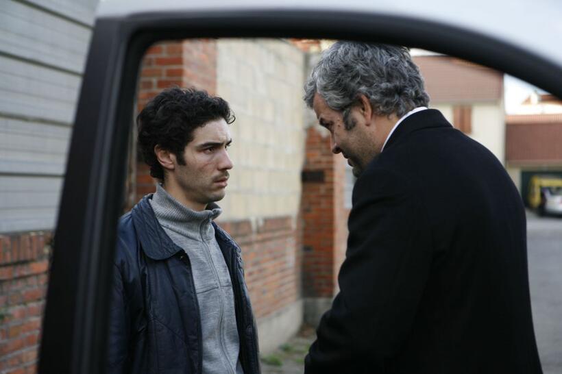 Tahar Rahim as Malik and Pierre Leccia as Sampierro in "A Prophet."