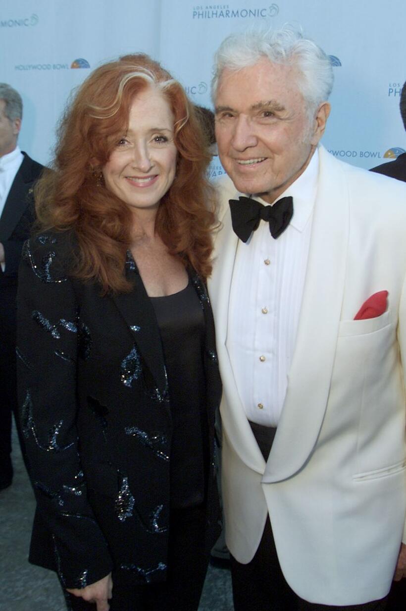 Bonnie Raitt and John Raitt at the Hollywood Bowl Hall of Fame opening night gala and concert celebrating the Bowl's 80th season.