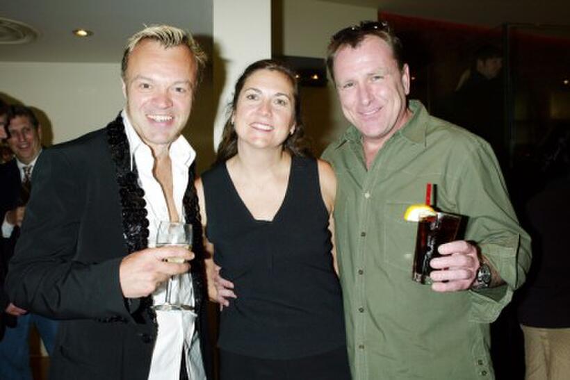 Graham Norton, Lauren Corrao and Colin Quinn at the party to celebrate Comedy Central's "The Graham Norton Effect."