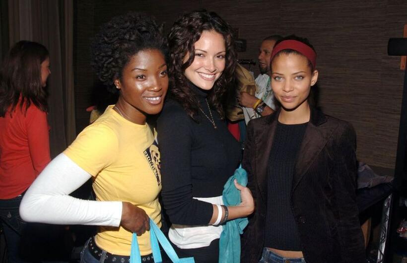 Yolanda Ross, Denise Quinones and Denise Vasi at the People En Espanol Celebration of 50 Most Beautiful Gifting Suite.