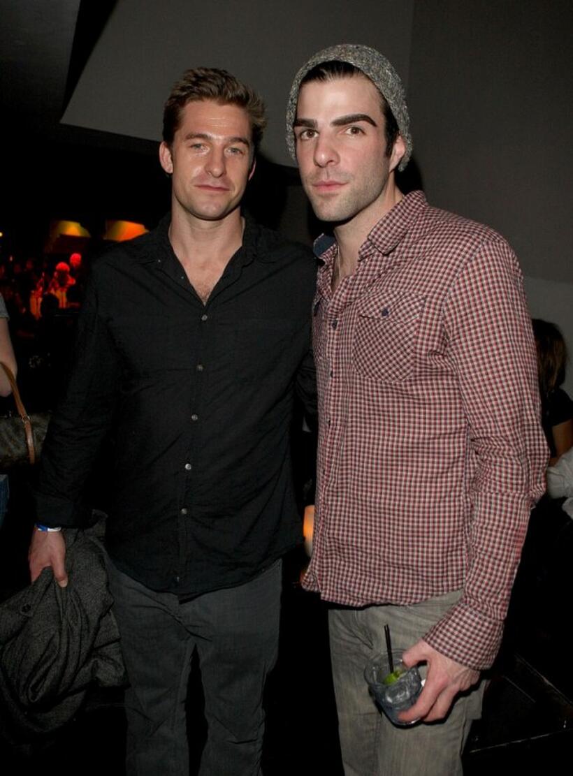 Scott Speedman and Zachary Quinto at the Global Green USA's 6th Annual pre-Oscar party.