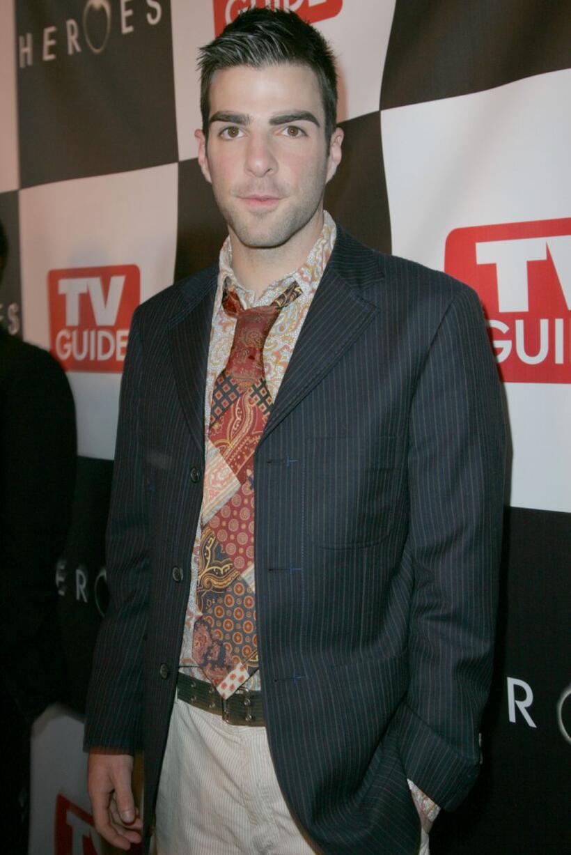 Zachary Quinto at the celebration of the wrap of season one of "Heroes."