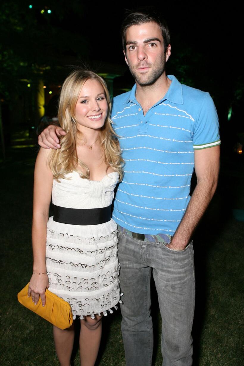 Kristen Bell and Zachary Quinto at the 7th annual InStyle Magazine summer soiree.