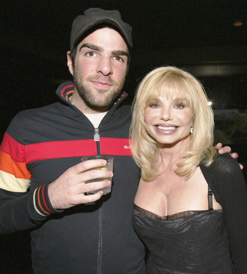 Zachary Quinto and Loni Anderson at the VH1 "So noTORIous" screening party.
