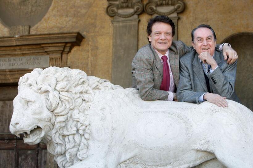 Massimo Ranieri and Director Maurizio Scaparro at the photocall of "L'Ultimo Pulcinella."