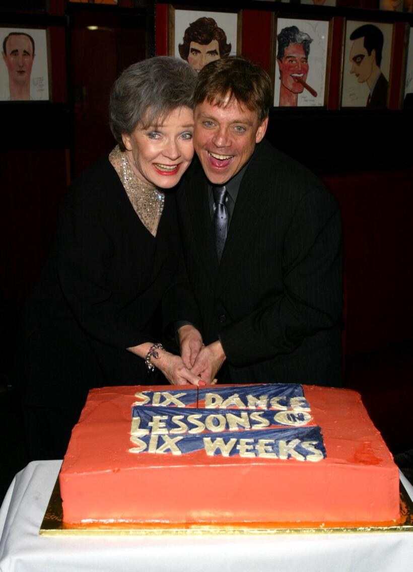 Polly Bergen and Mark Hamill at the after-party for broadway comedy "Six Dance Lessons In Six Weeks".